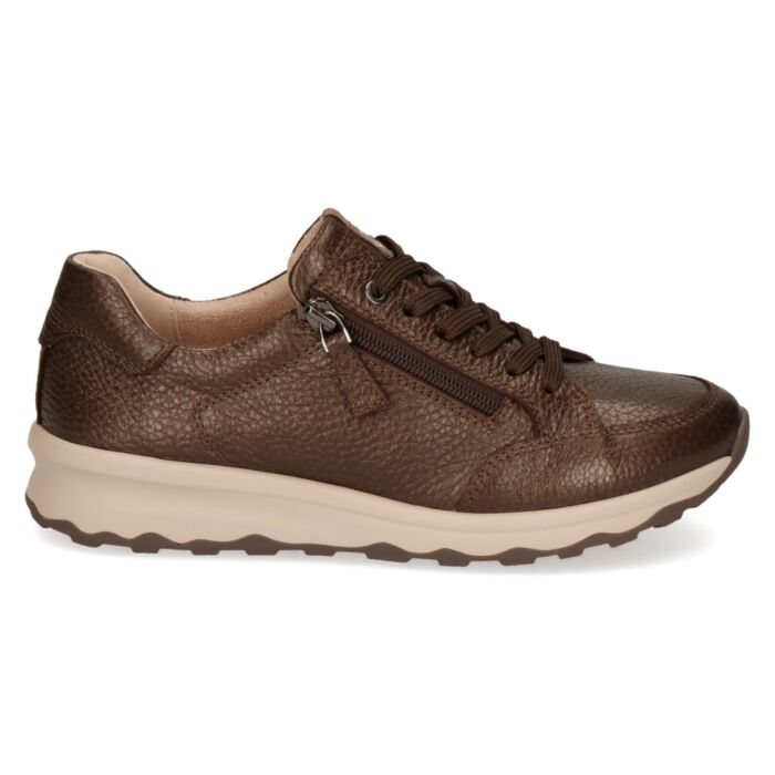 Caprice Schnürschuh aus samtweichem Hirschleder braun