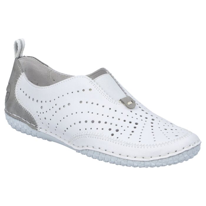 Rieker Schlupfschuh aus Glattleder weiss