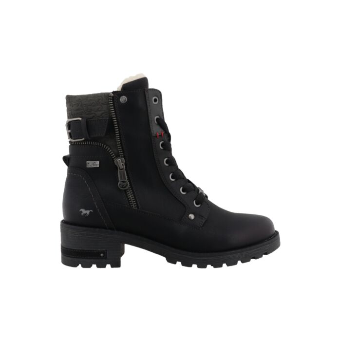 Mustang Schnürstiefelette schwarz