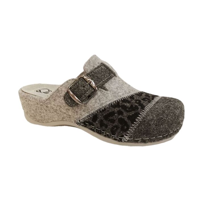 Mubb Pantolette aus Wollfilz grau