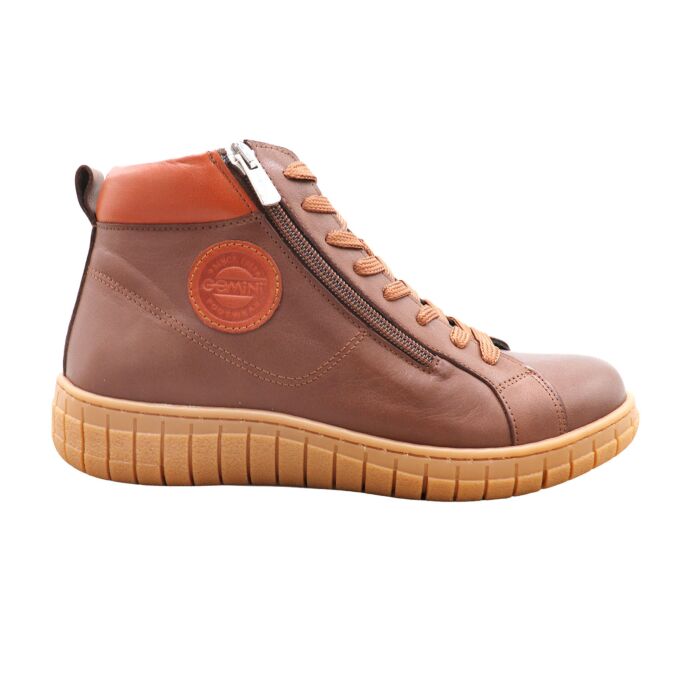 GEMINI Schnürstiefelette aus weichem Anilinleder