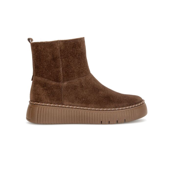 Gabor Bootie aus samtweichem Veloursleder braun