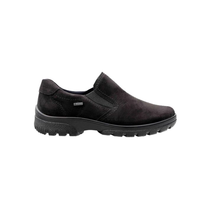 ARA Schlupfschuh aus robustem Veloursmaterial schwarz