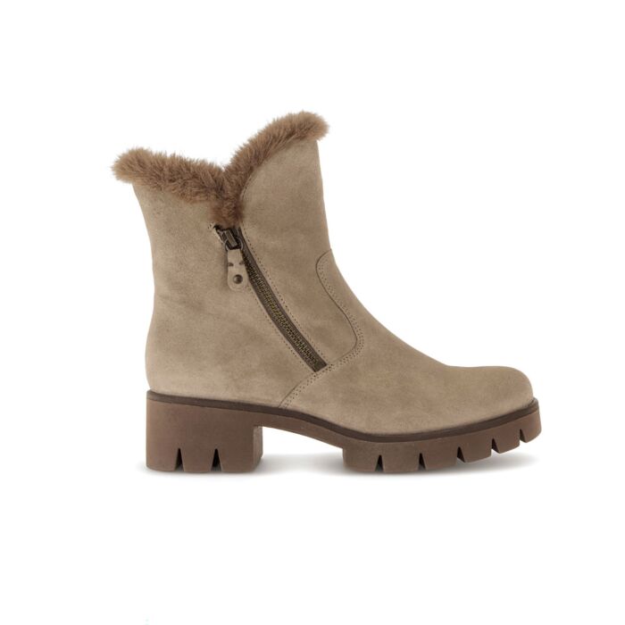 Gabor Stiefelette aus samtweichem Veloursleder weiss