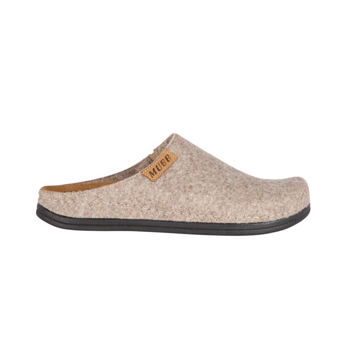 Mubb Herren Hausschuh aus echtem Wollfilz beige