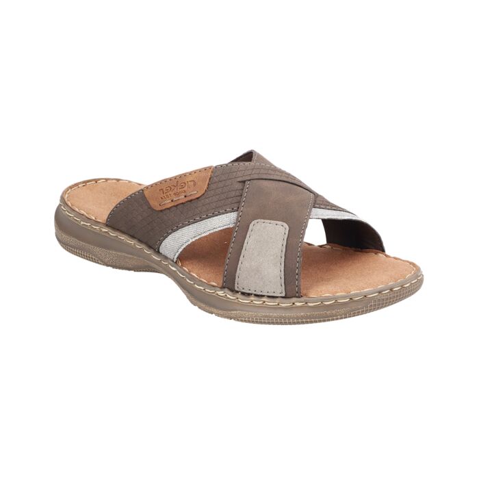 Rieker Pantolette für Herren aus Softmaterial mocca