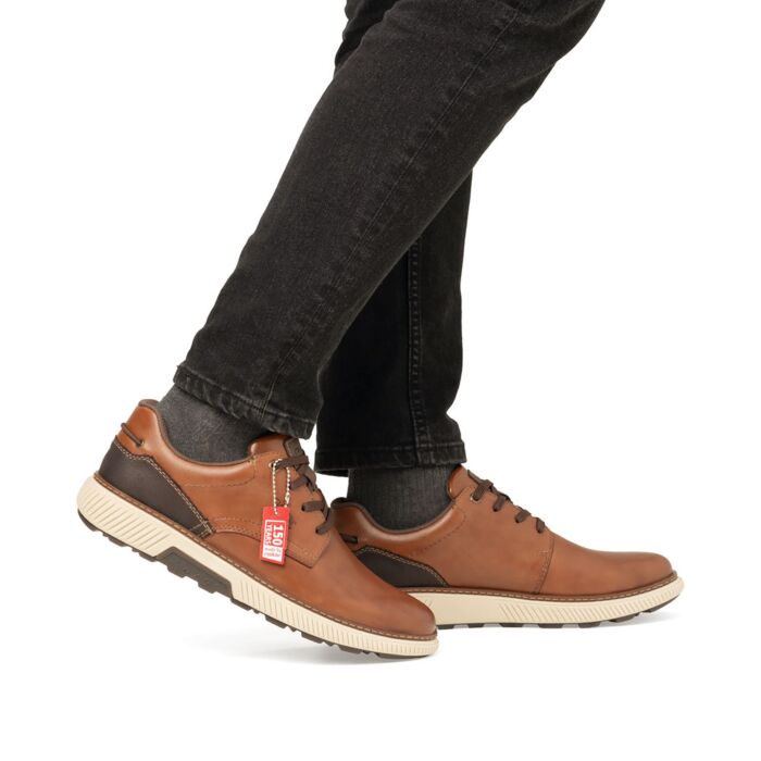 Chaussure RIEKER à lacer pour hommes en cuir lisse