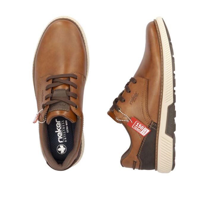 Chaussure RIEKER à lacer pour hommes en cuir lisse
