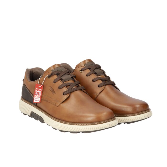 Chaussure RIEKER à lacer pour hommes en cuir lisse
