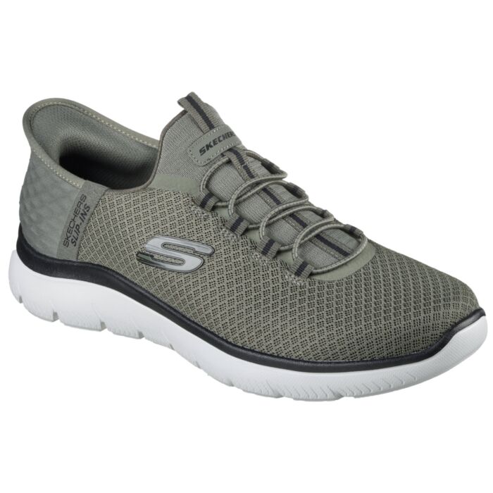 Skechers Slip Ins Schlupfschuh für Herren olive