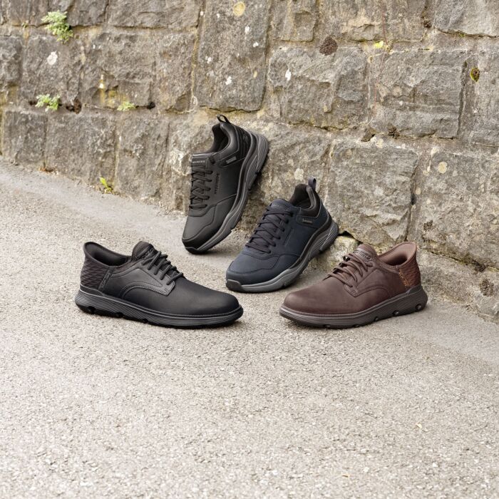 Chaussure SKECHERS SLIP INS pour hommes en cuir lisse