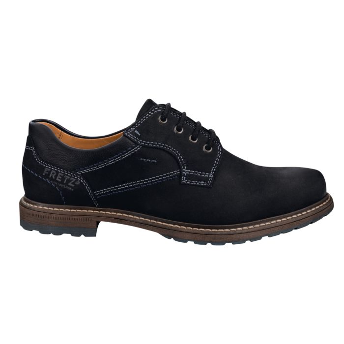 Image of Fretz MEN Schnürschuh aus Nubuck- und Glattleder, schwarz, 44 bei Lehner Versand Schweiz