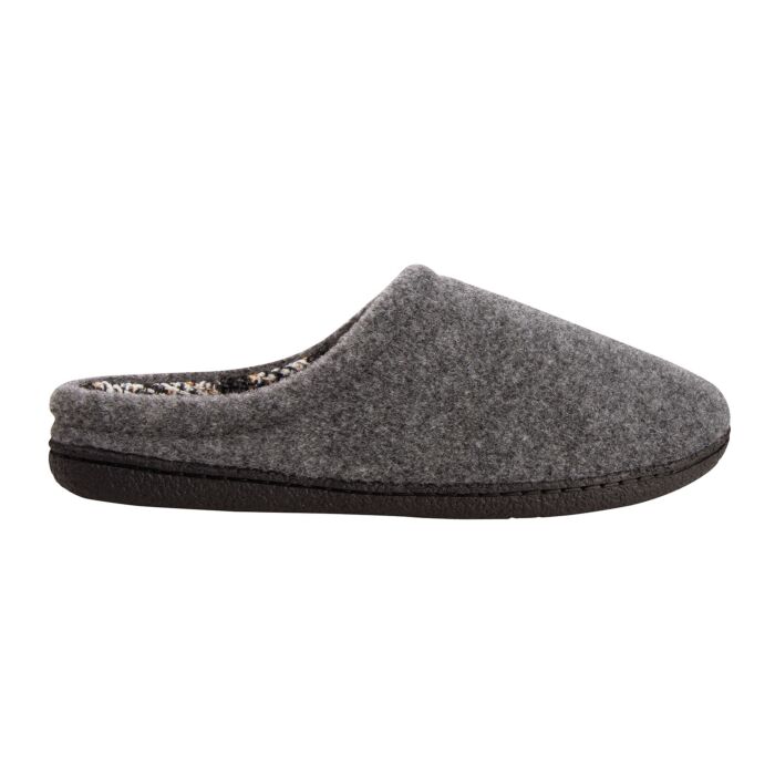 Herren Pantoffel in aus Textilmaterial grau
