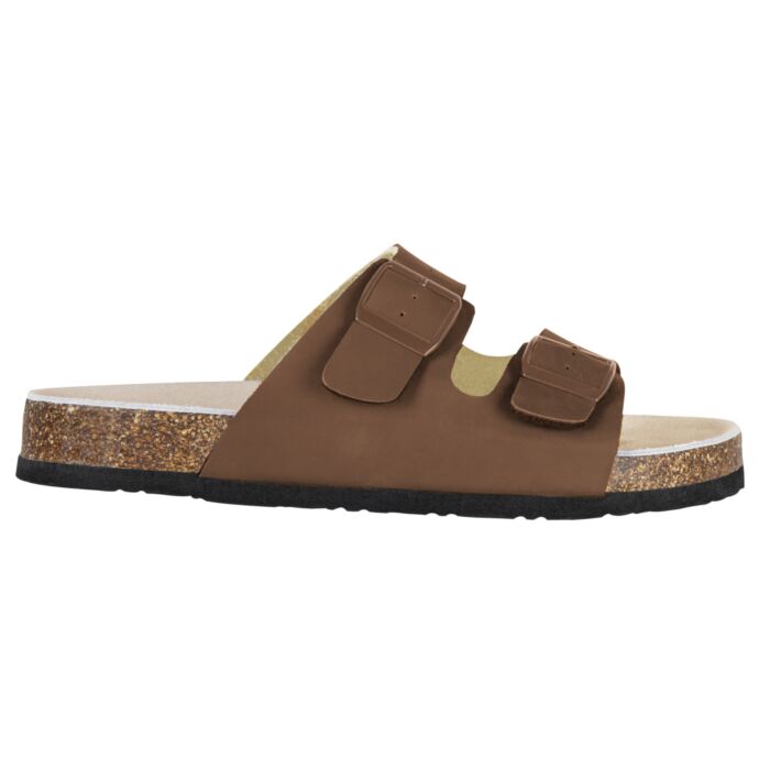 Tiefbett-Pantolette für Damen und Herren aus Softmaterial braun