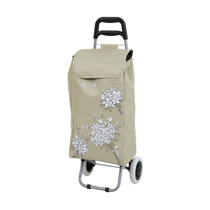 Einkaufstrolley sand mit Blumenmuster