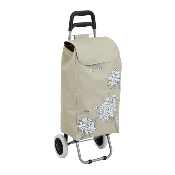 Einkaufstrolley sand mit Blumenmuster