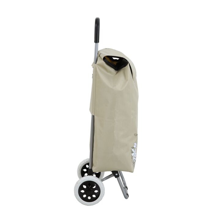Einkaufstrolley sand mit Blumenmuster