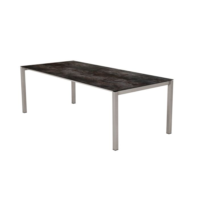 Table de jardin Oxido Dark Night avec plateau en céramique