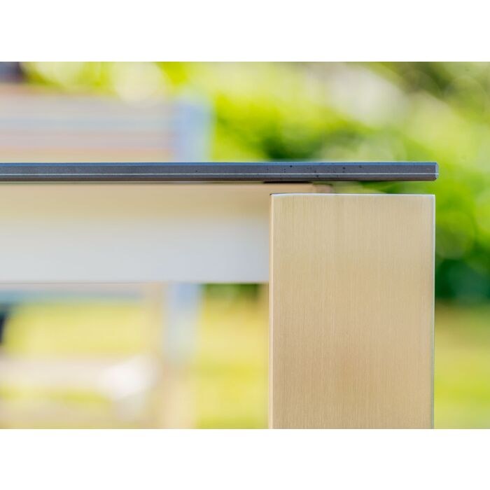Gartentisch mit Dektonplatte Dark Moon
