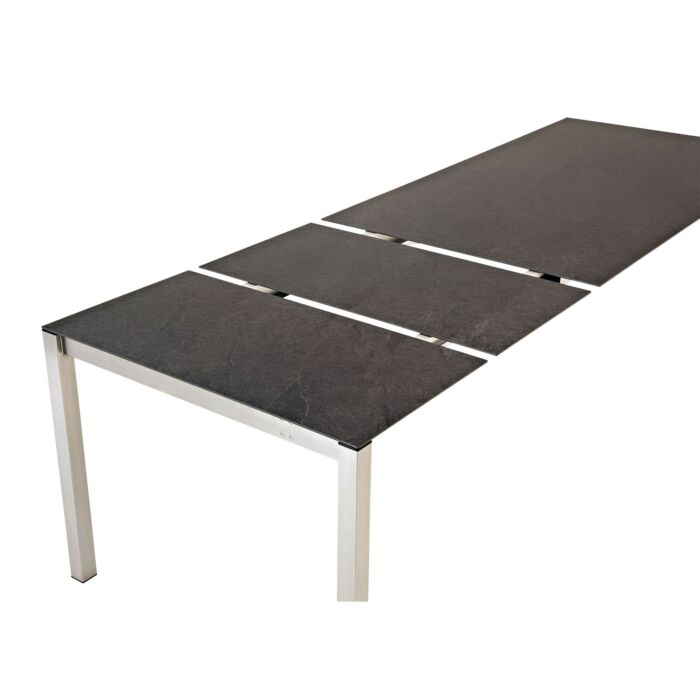 Table de jardin à rallonge Kreta-Grey avec plateau Dekton