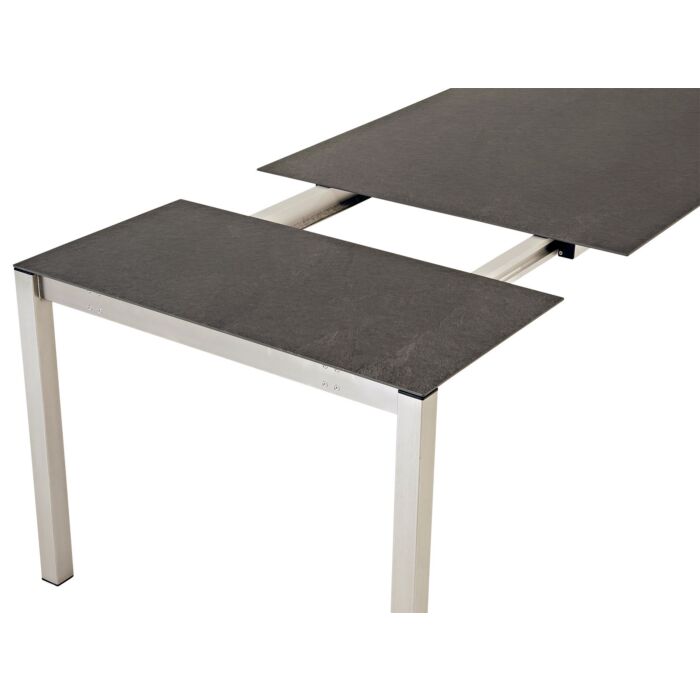 Table de jardin à rallonge Dark Moon avec plateau Dekton