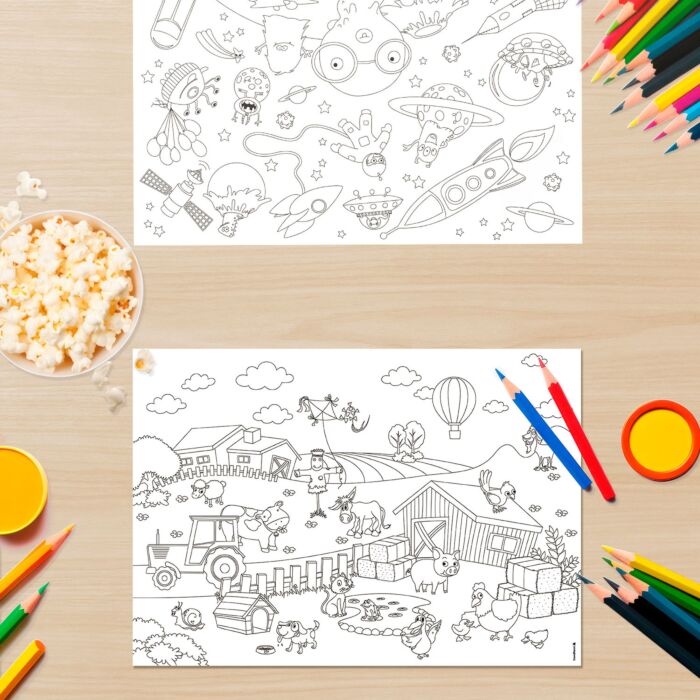 Papiertischset Kids Fun! Color-Me!