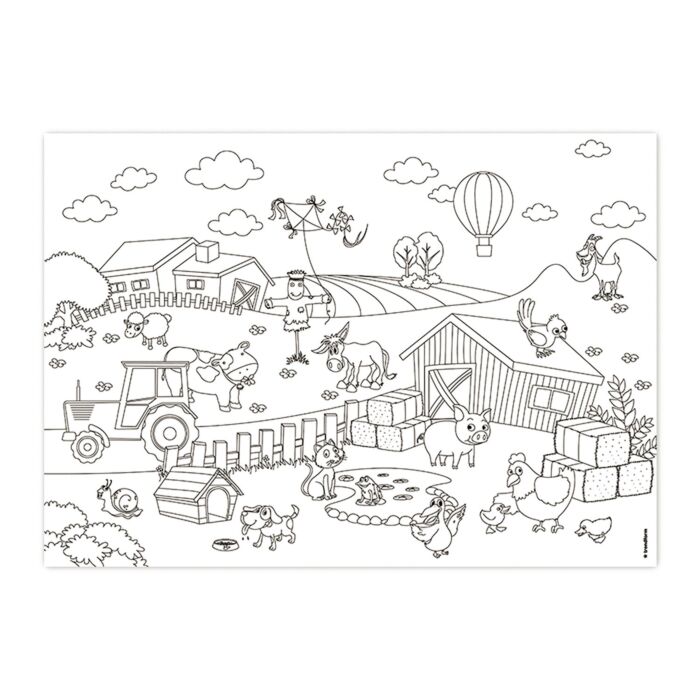 Papiertischset Kids Fun! Color-Me!