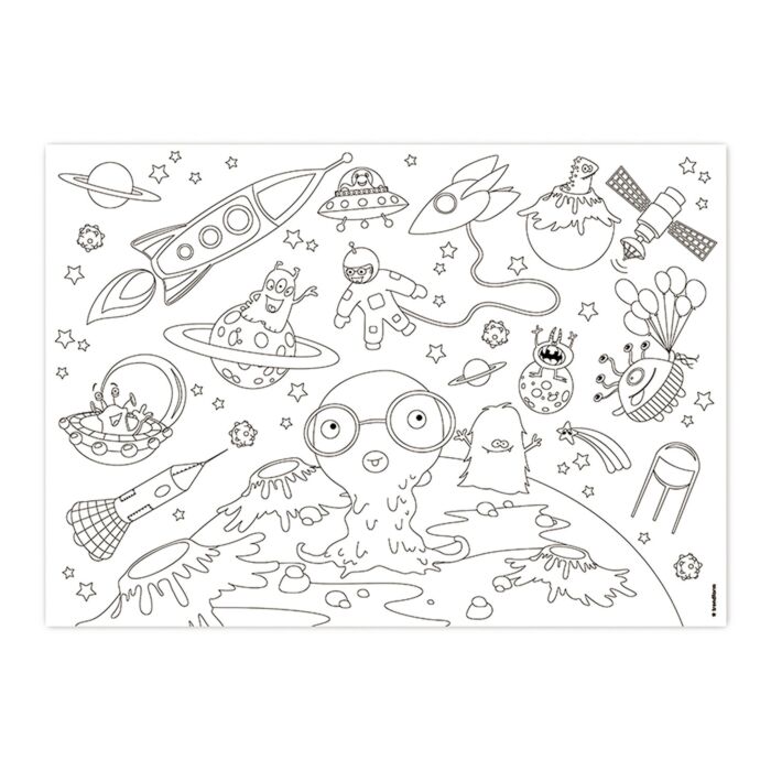 Papiertischset Kids Fun! Color-Me!