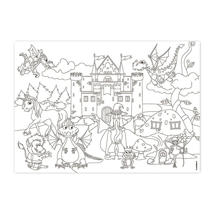 Papiertischset Kids Fun! Color-Me!