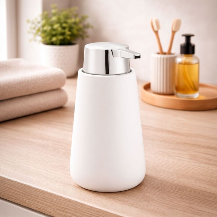 Distributeur de savon diaqua Yuma en céramique mate