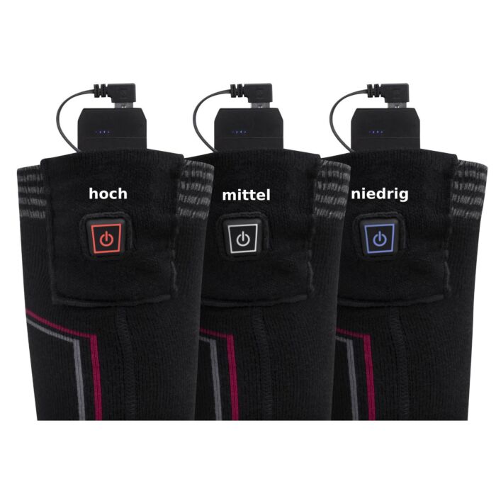 Heaters Beheizbare Socken mit Wollanteil, Akku betrieben