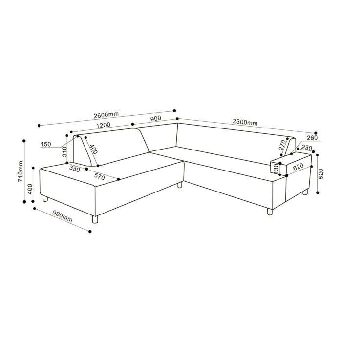 Gartenlounge Dave – aus schnelltrocknendem Quick-Dry-Foam™
