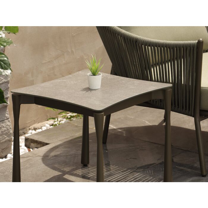 Table d'appoint Flyer avec plateau en verre impression 3D