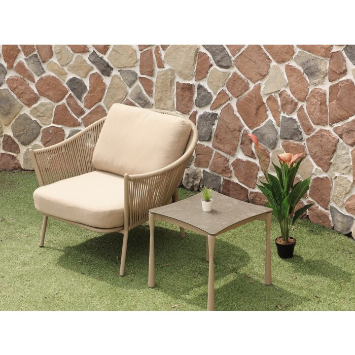 Table d'appoint Flyer avec plateau en verre impression 3D