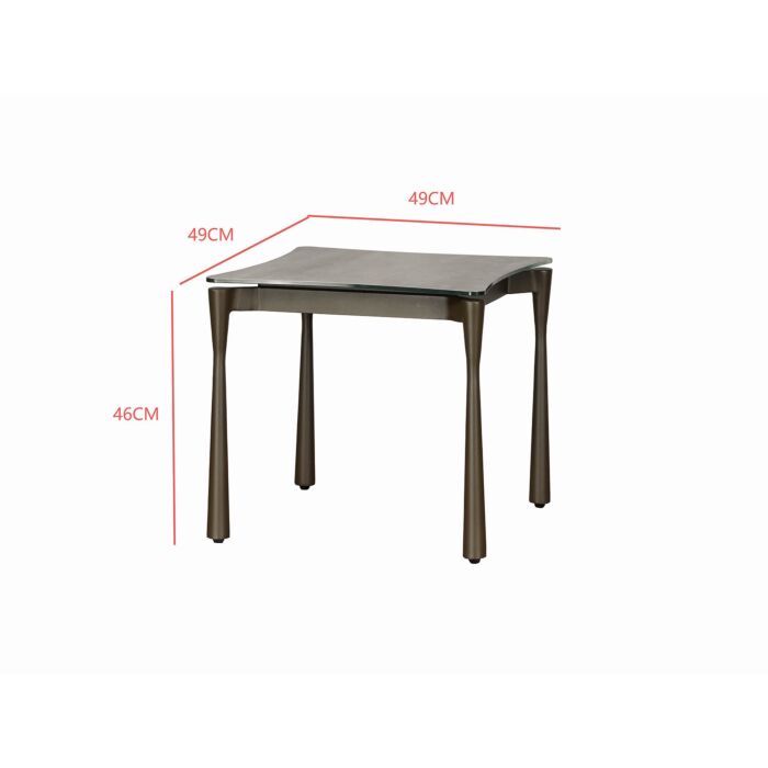 Table d'appoint Flyer avec plateau en verre impression 3D