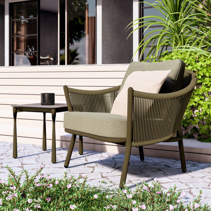 Table d'appoint Flyer avec plateau en verre impression 3D