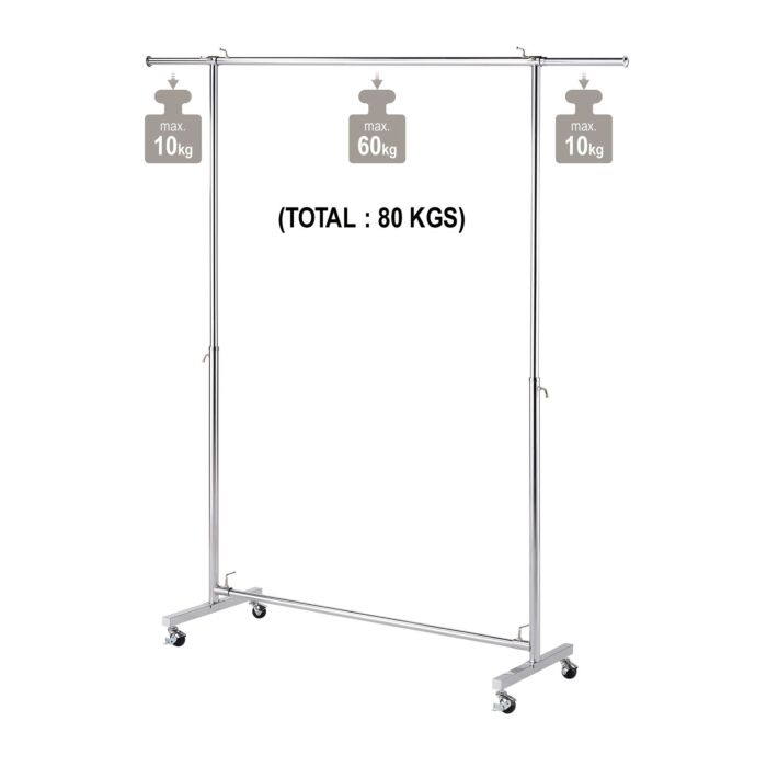 Portemanteau extensible sur roulettes