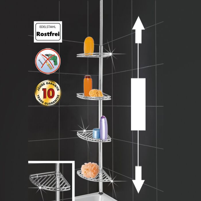 Etagère de douche d'angle téléscopique
