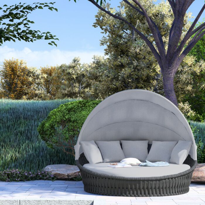 Sonneninsel mit faltbarem Dach grau main product photo