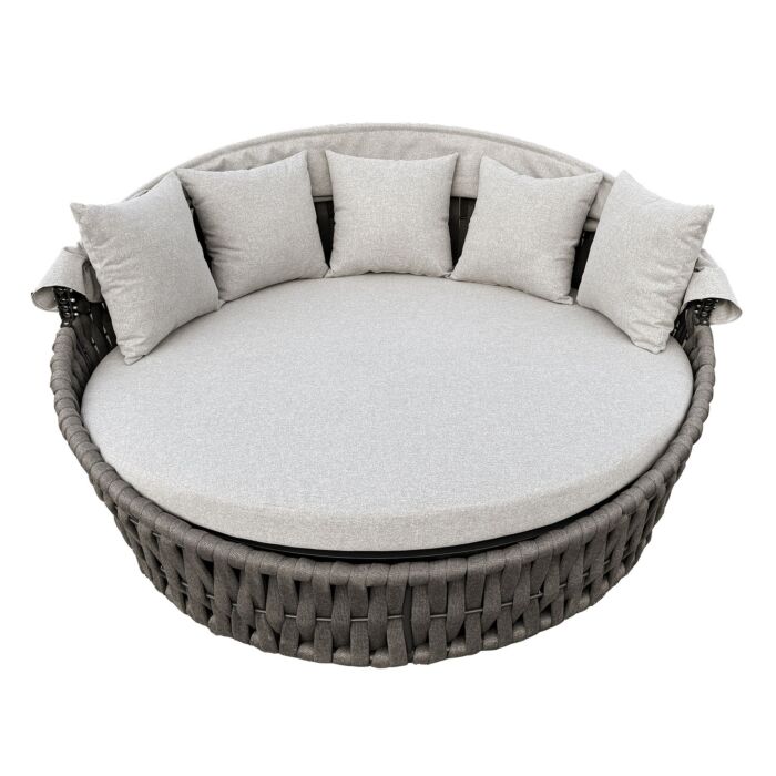 Îlot de jardin à toit pliable gris