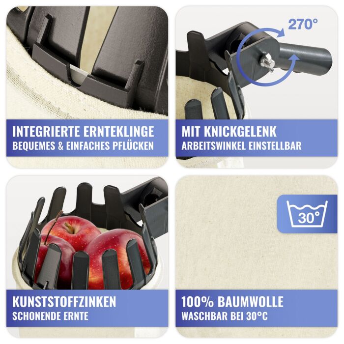 Obstsammler 2in1 mit Teleskopstiel