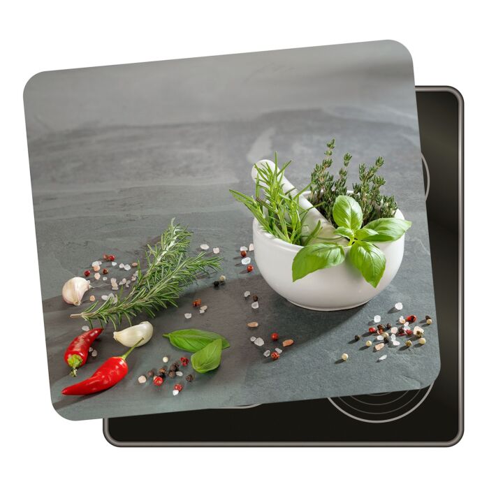Glas-Abdeckplatte Multi – Kräuterküche
