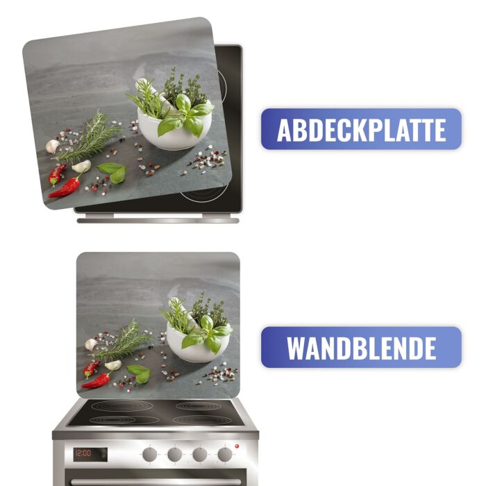 Glas-Abdeckplatte Multi – Kräuterküche