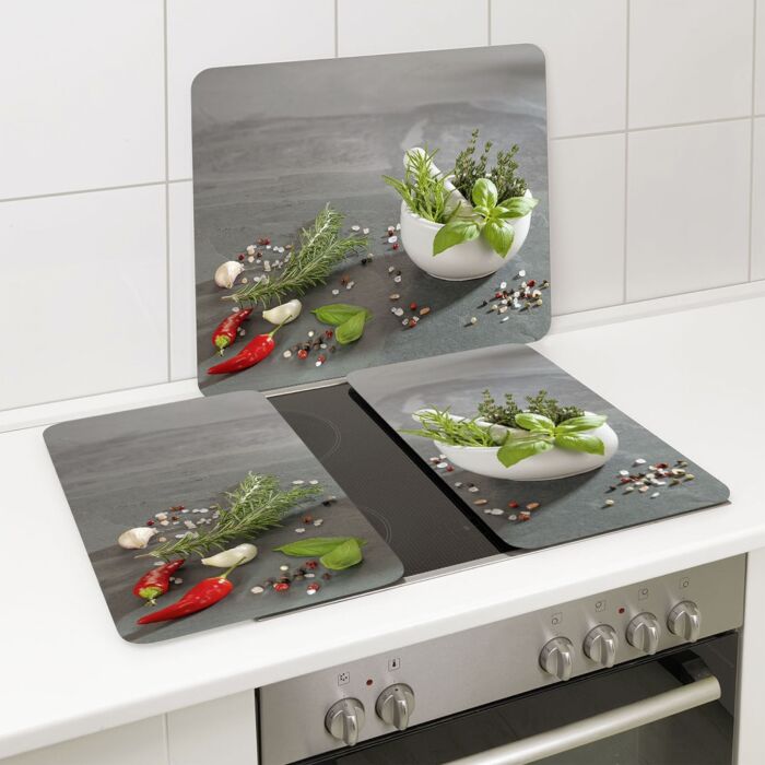 Panneau De Cuisine Sur Verre Tulup - 100x50cm - Motif Herbes Vertes - Moderne