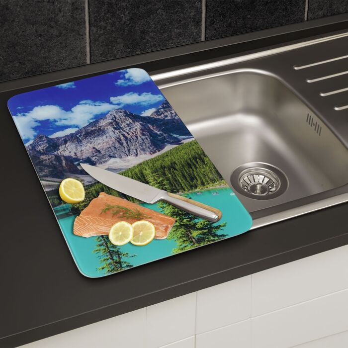 Glas-Abdeckplatten Bergsee
