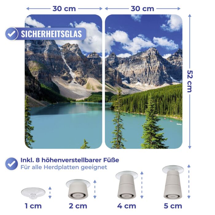 Glas-Abdeckplatten Bergsee