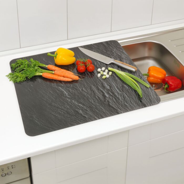 Plaque de recouvrement Multi aspect Ardoise, en verre
