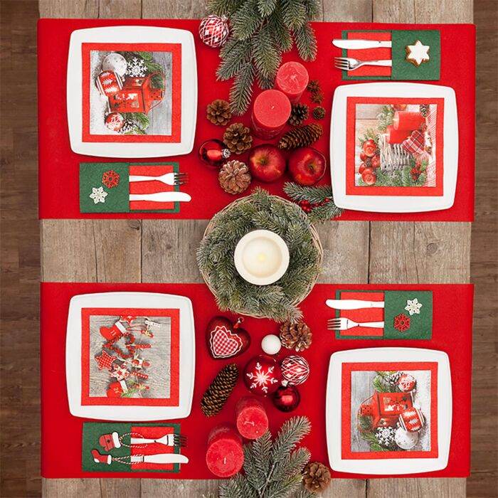 Servietten Xmas Garland