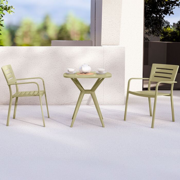 Garniture de bistro Orla, en plastique recyclé