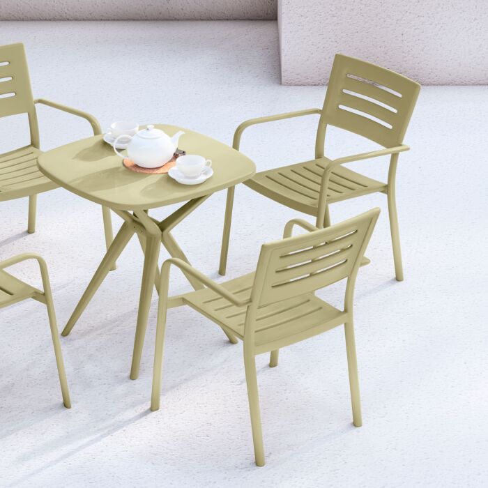 Garniture de bistro Orla, en plastique recyclé